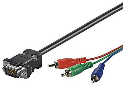 Кабел PremiumCord VGA 15p-3xCINCH (RCA) - 10м