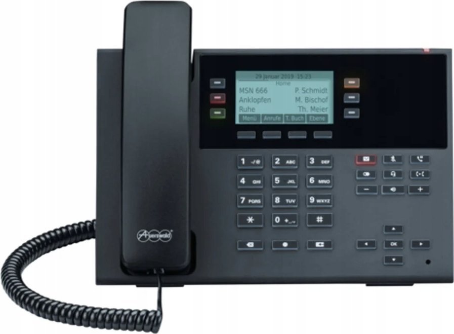 Telefoni IP Auerswald COMfortel D-210, 3 linja, ekran LCD, i zi