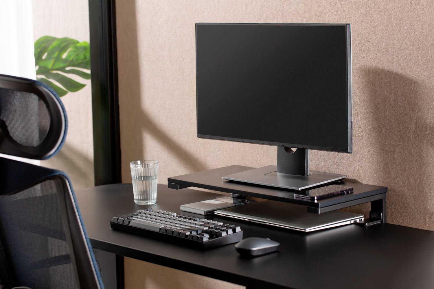 Полица за маса Mozos ERGO CLAMP, за компјутерска опрема, стегач на маса, црна