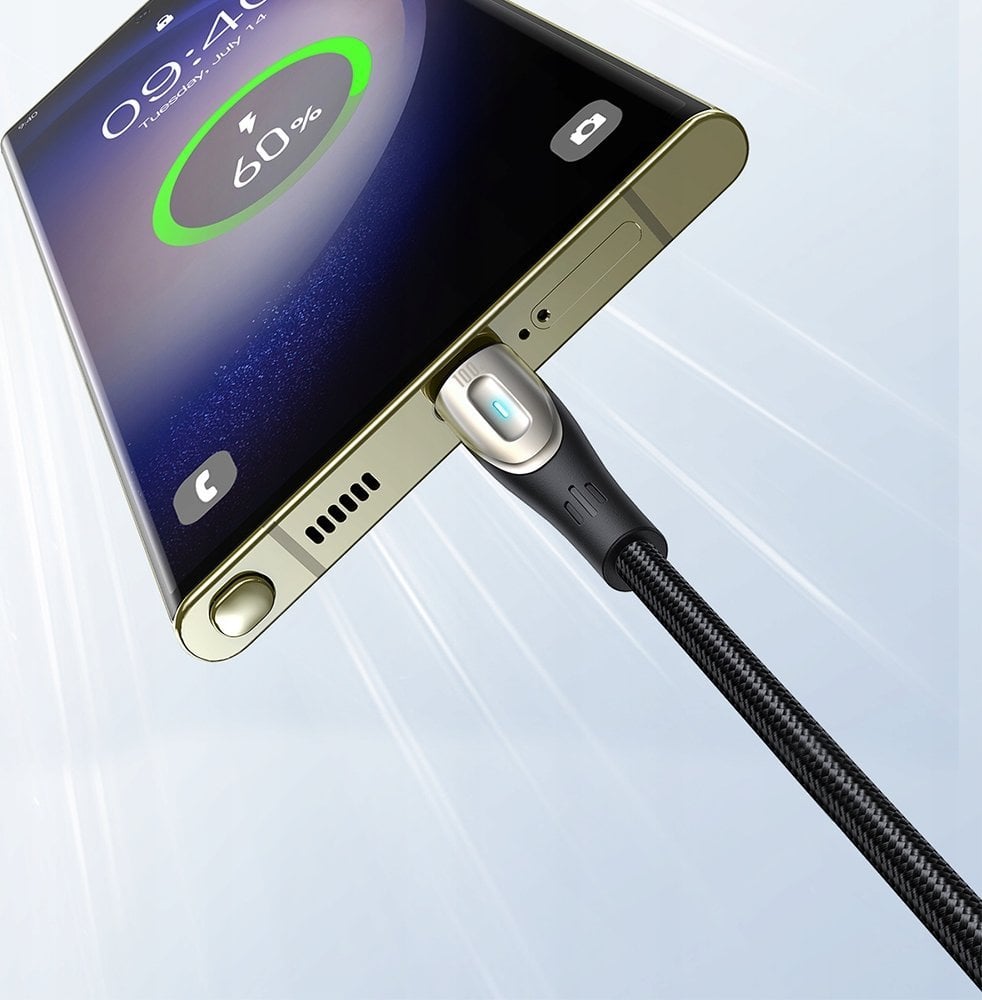 Kabllo karikimi Joyroom Pioneer SA31 AC6, USB A në USB C, 100W, 1.2m, e zezë