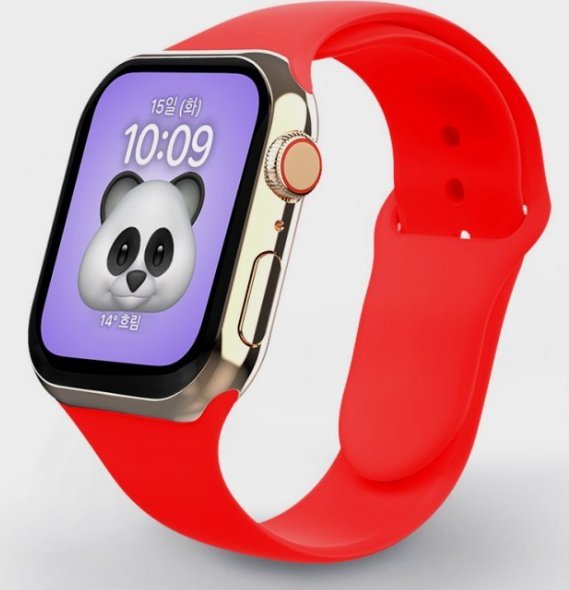 Rrip ore Swissten Silicone për Apple Watch, 42 44 mm, silikon, i kuq