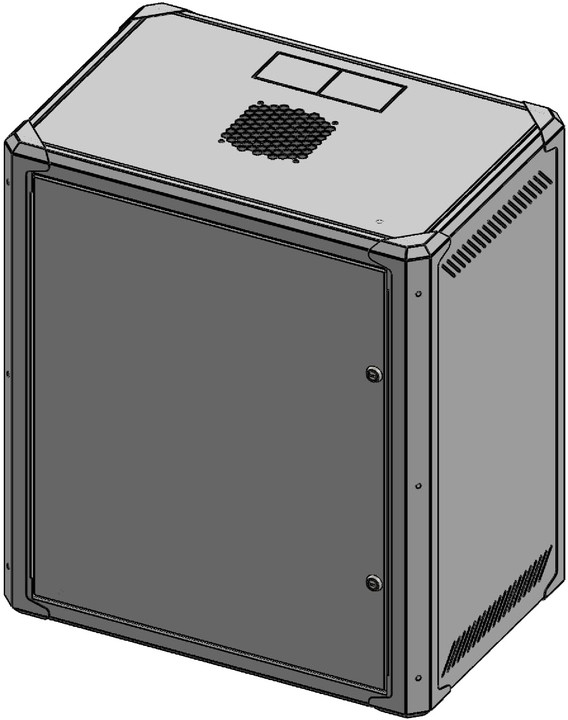 Kasë për server Masterlan 19", 12U, 600x400mm, 60kg, i hirtë