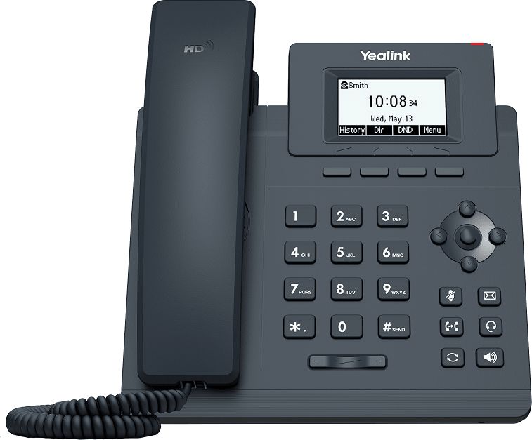 Telefon IP Yealink SIP-T30, ekran 132x64 LCD, 1 linjë VoIP, i zi