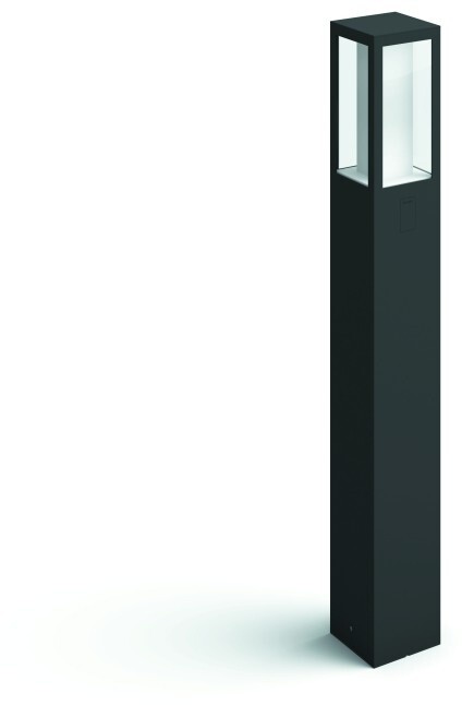 Llambë e jashtme Philips Hue Impress, LED, RGB, IP44, 77 cm, e zezë