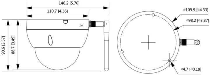 [OUTLET] Kamerë Dahua IPC-HDBW1435EP-W-0280B-S2, 2.8mm