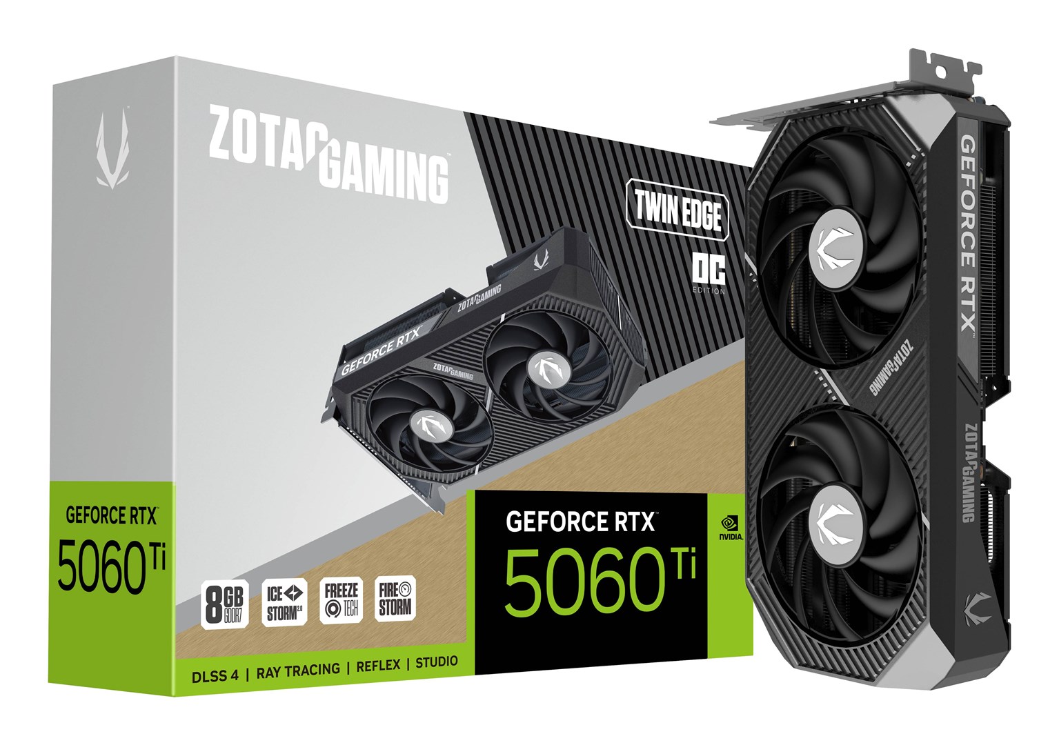 Kartelë grafike Zotac GAMING GeForce RTX 5060 Ti Twin Edge OC NVIDIA, 8 GB GDDR7