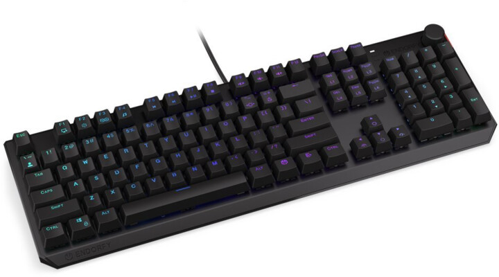 Tastierë Endorfy Thock, Gaming, Kailh Brown, RGB LED, e zezë, US