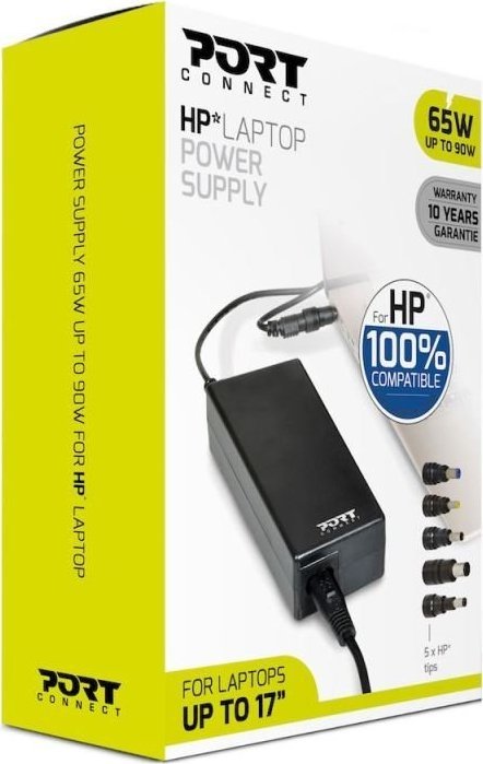 Adaptori karikues Port Designs 900093-HP, 90W, për laptop HP, i zi