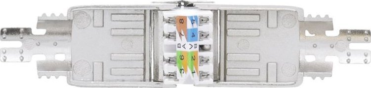 Konektor rrjeti InLine Cat.6A, i mbrojtur, instalim pa vegla, argjendtë