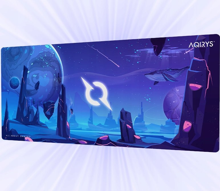Mousepad AQIRYS Kraken Extra Large, sipërfaqe e madhe, antirrëshqitës, i zi