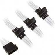 Kabllo shtesë SilverStone SST-PP07-BTSW, Molex 4-pin në 4×SATA, 30 cm, e bardhë