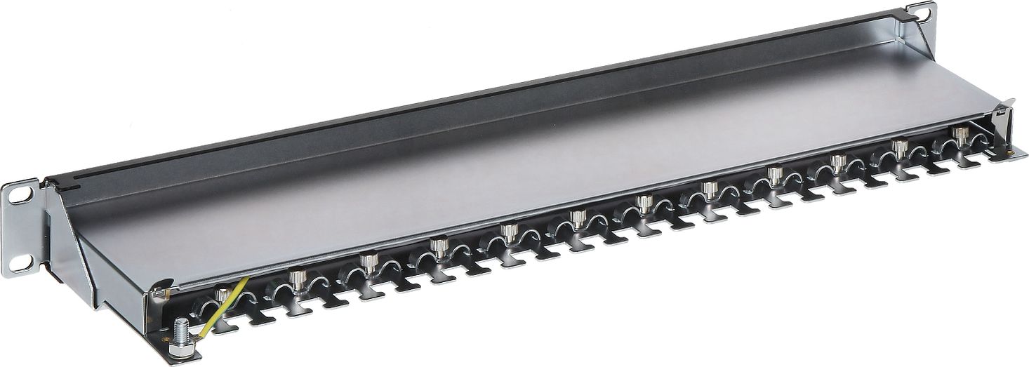 Panel patch Delta PP-24/RJ6-C/FTP, 24 porta RJ-45, Cat.6, 1U, i zi
