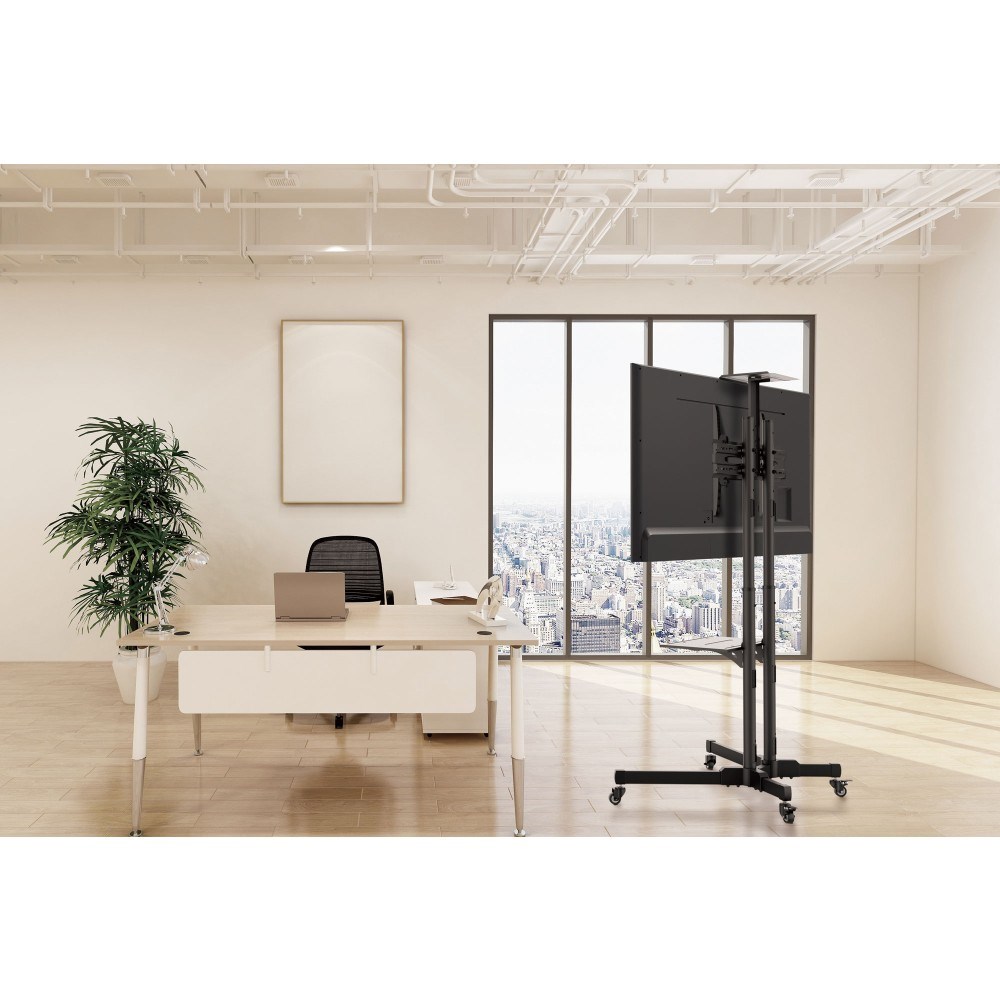 Karrocë dyshemeje për TV LCD/LED/Plasma, 37-70", 50 kg, e zezë