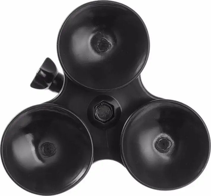 Цврст држач за стакло SJCAM Strong со три чашки за вшмукување, за камера за акција, црн