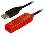 Kabllo USB Lindy USB-A në USB-A, 8m, e zezë