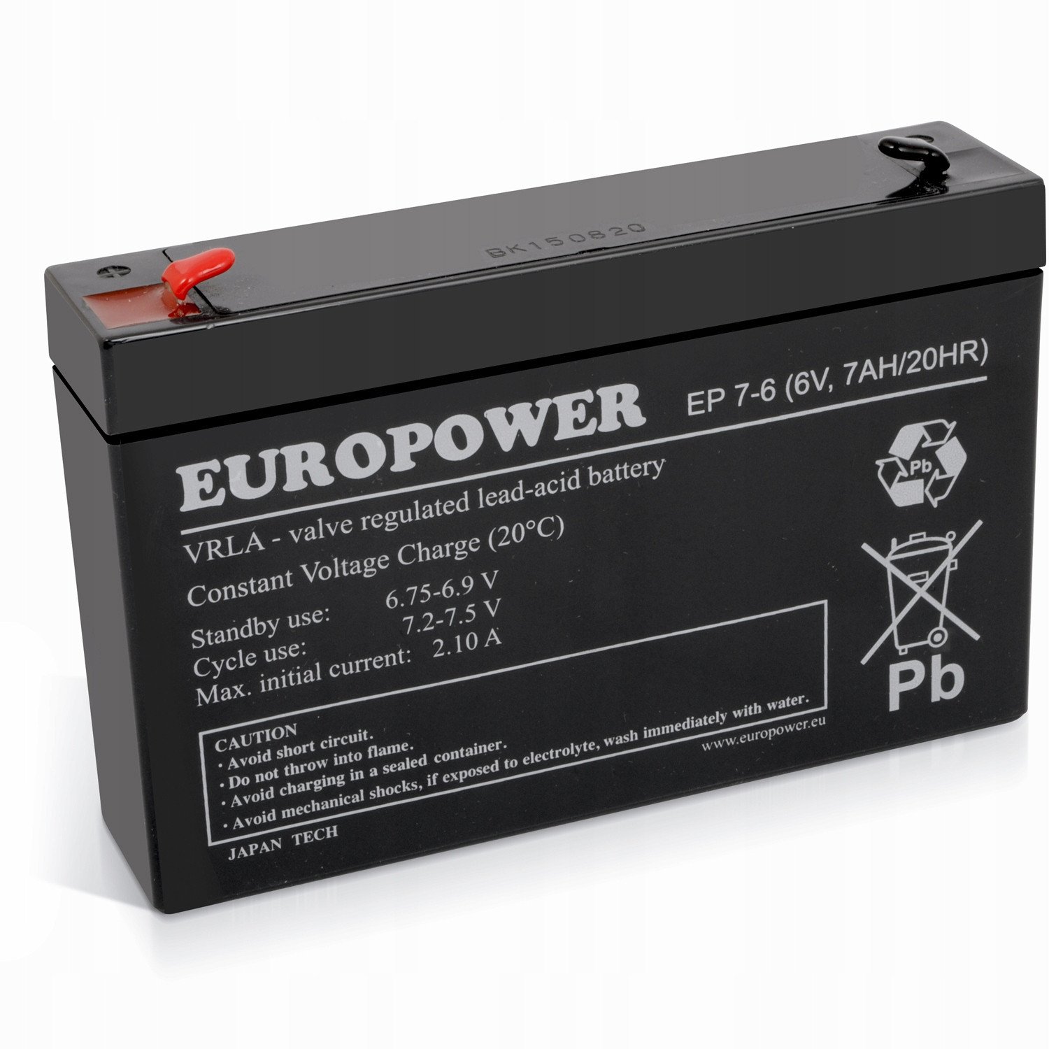 Bateri EUROPOWER EP7-6, 6V, 7Ah, e zezë