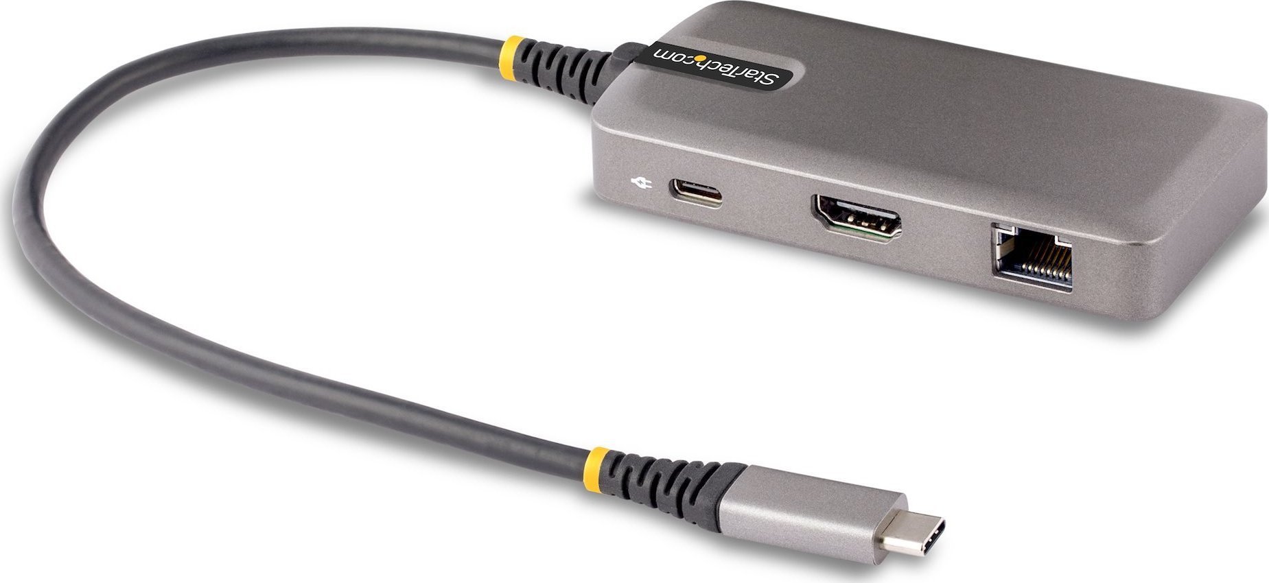 Adaptori USB C StarTech.com HB30C4A1GE, HDMI 4K 60Hz, 2x USB 3.0, Power Delivery 100W, gri