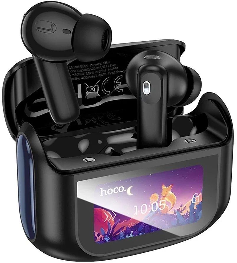 Kufje wireless in ear Hoco EQ21, TWS ANC ENC, ekran me prekje, të bardha