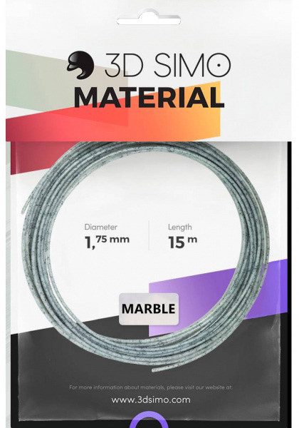 Material 3Dsimo - MARBLE, i hirtë 