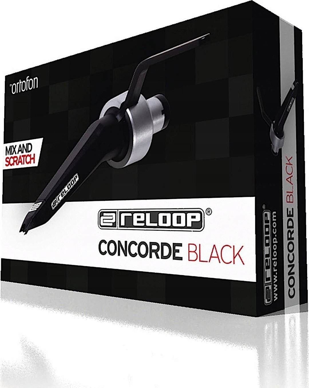Gjilpërë gramafoni Reloop Concorde Stylus Black, zëvendësuese për DJ, e zezë