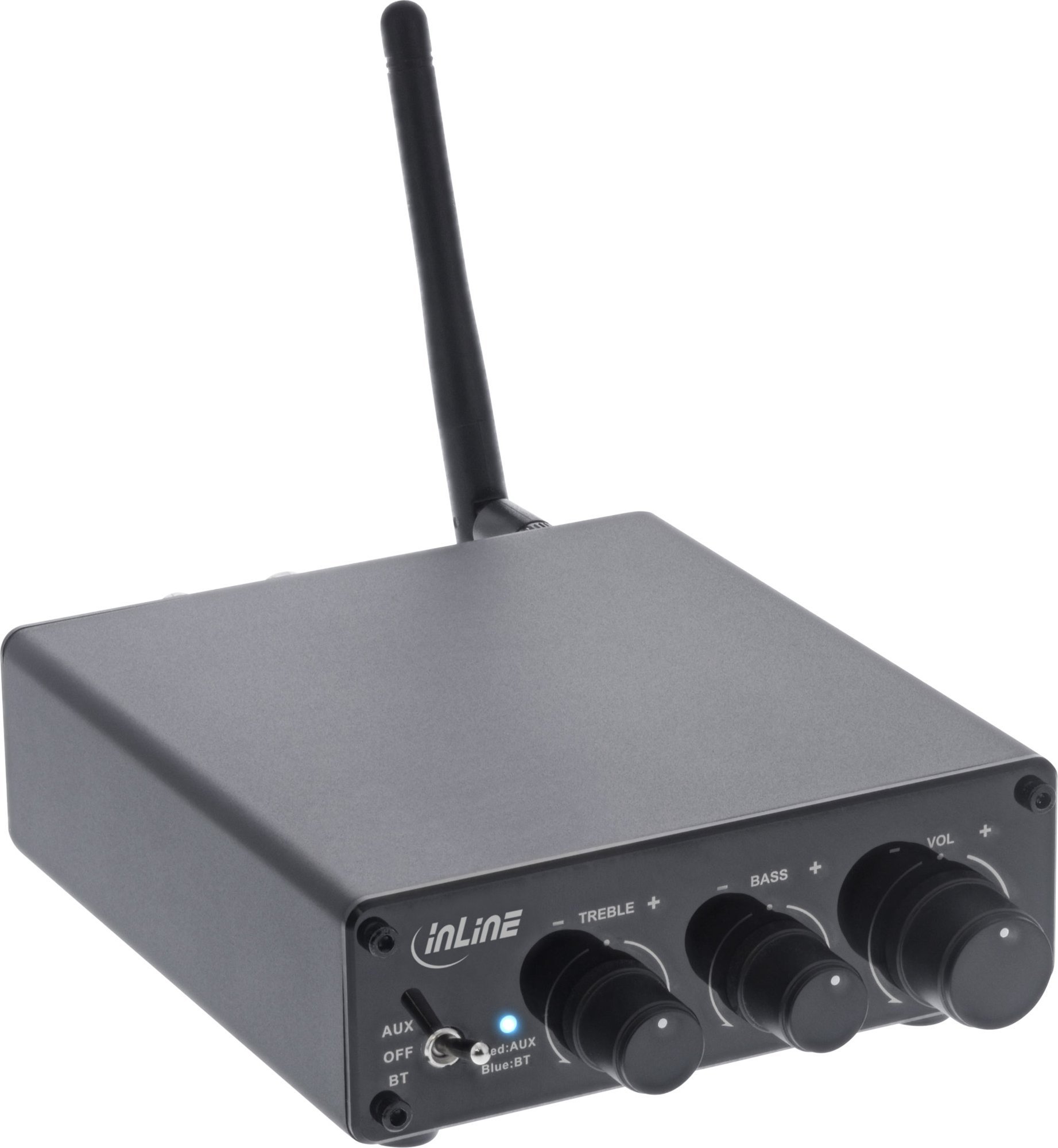 Bluetooth аудио приемник InLine 5.3, засилувач 96W, црн