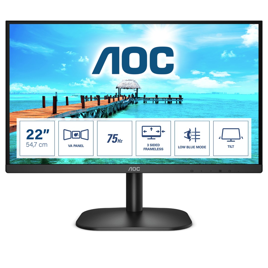 Monitor AOC B2 22B2H/EU, 21.5", 1920 x 1080, Full HD, 75 Hz, i zi