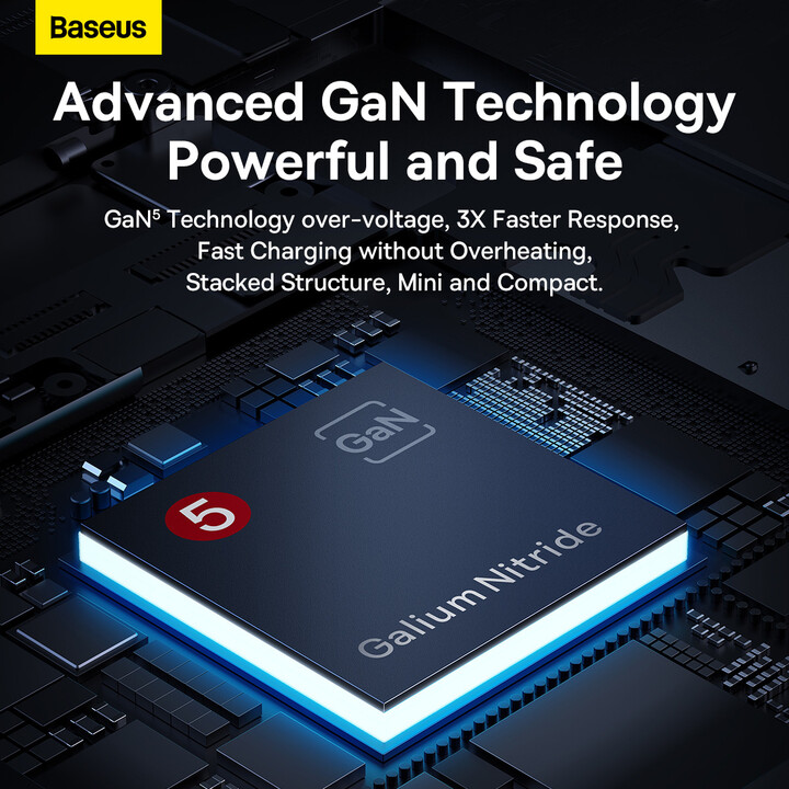 Karikues Baseus GaN5 Pro, 2xUSB-C, USB-A, HDMI, 67W, i zi + kabllo 1.5m