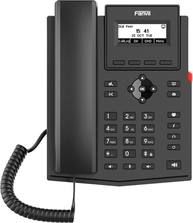 Telefon IP Fanvil X301P, 2 linja SIP, ekran 2.3", i zi