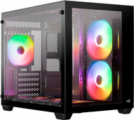 Kuti kompjuteri Aerocool Dryft Mini V2, Mini Tower Micro ATX, 6 ventilatorë RGB, e zezë