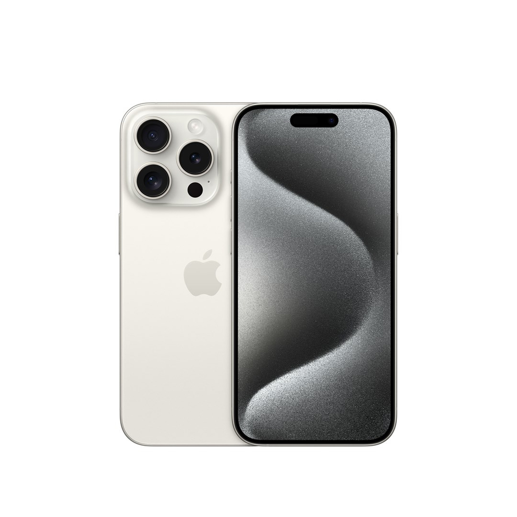 Celular Apple iPhone 15 Pro, 6.1", 256 GB, A17 Pro, iOS 17, i bardhë titanium