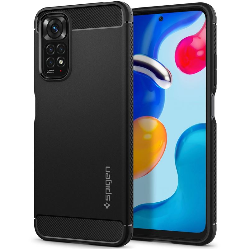 Mbështjellëse për Xiaomi Redmi Note 11S/Note 11 Spigen Rugged Armor, e zezë