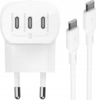 Karikues muri Belkin BoostCharge, 3 porta USB C, 67W, i bardhë