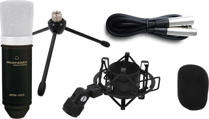 Mikrofon kondensator Marantz MPM1000, për regjistrim shtëpie, i zi