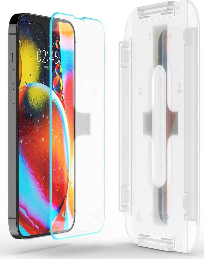 Xham mbrojtës Spigen GLAS.tR EZ Fit, për iPhone 13 13 Pro, transparencë e lartë