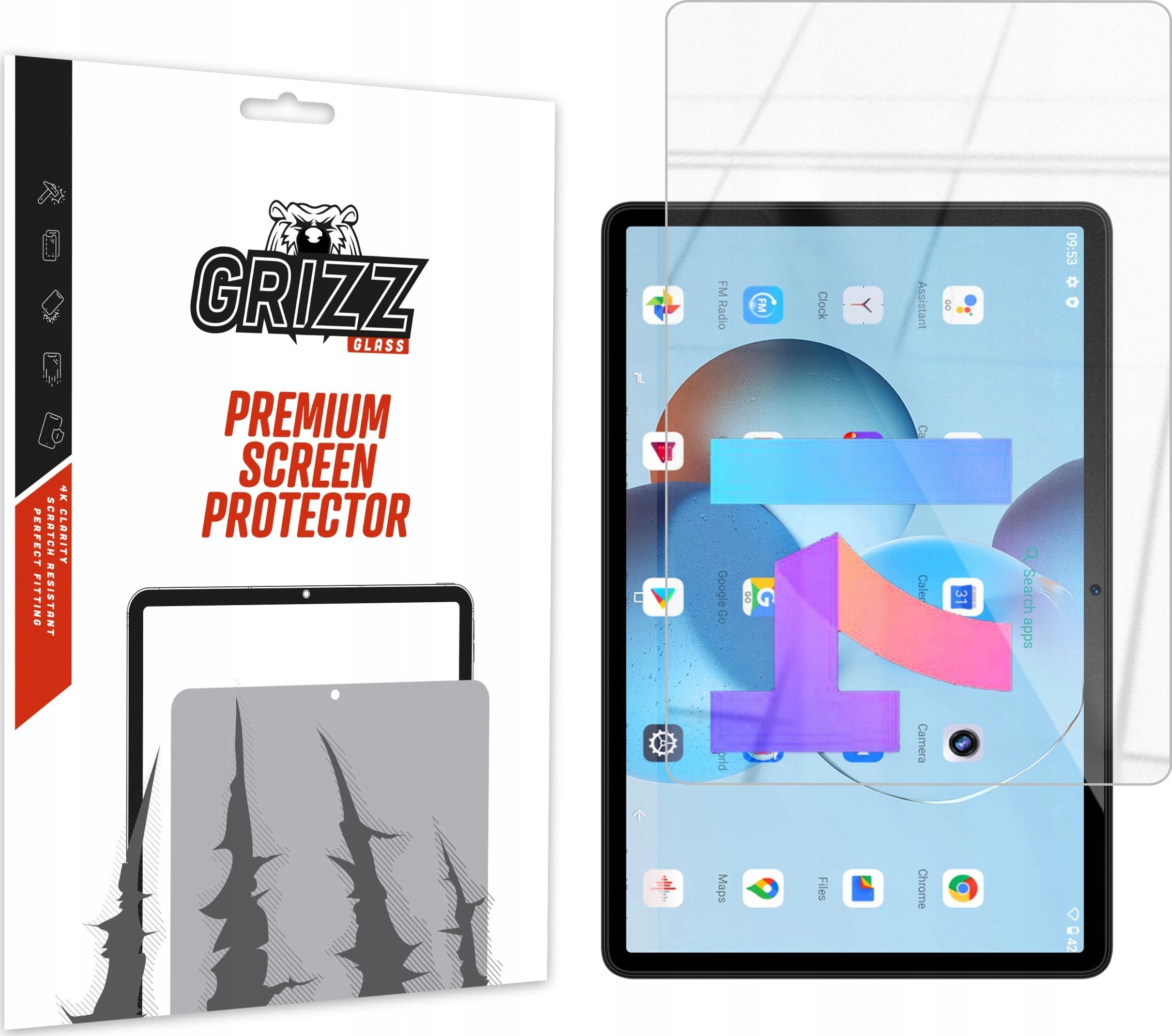 Mbrojtës ekrani GrizzGlass HybridGlass për Doogee T30E, xham hibrid, transparencë e lartë