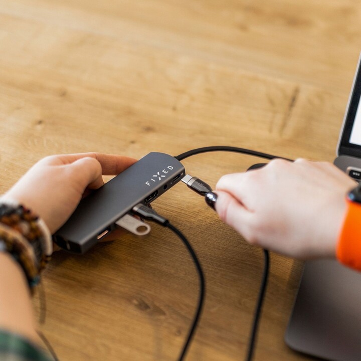 Kabllo për karikim dhe të dhëna FIXED USB-C - USB-C, USB 2.0, PD 100W, 2m, e zezë