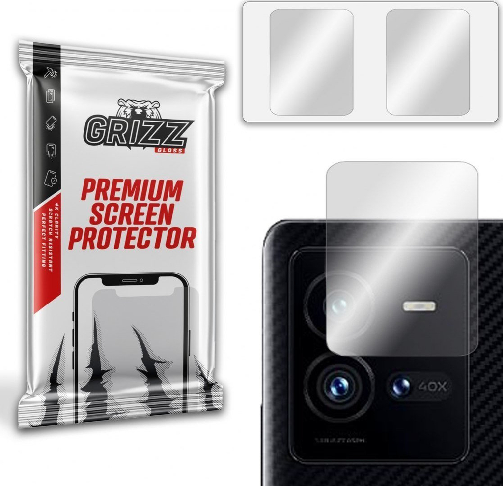 Xham mbrojtës kamere GrizzGlass për vivo iQOO 10 Pro, hibrid, transparent