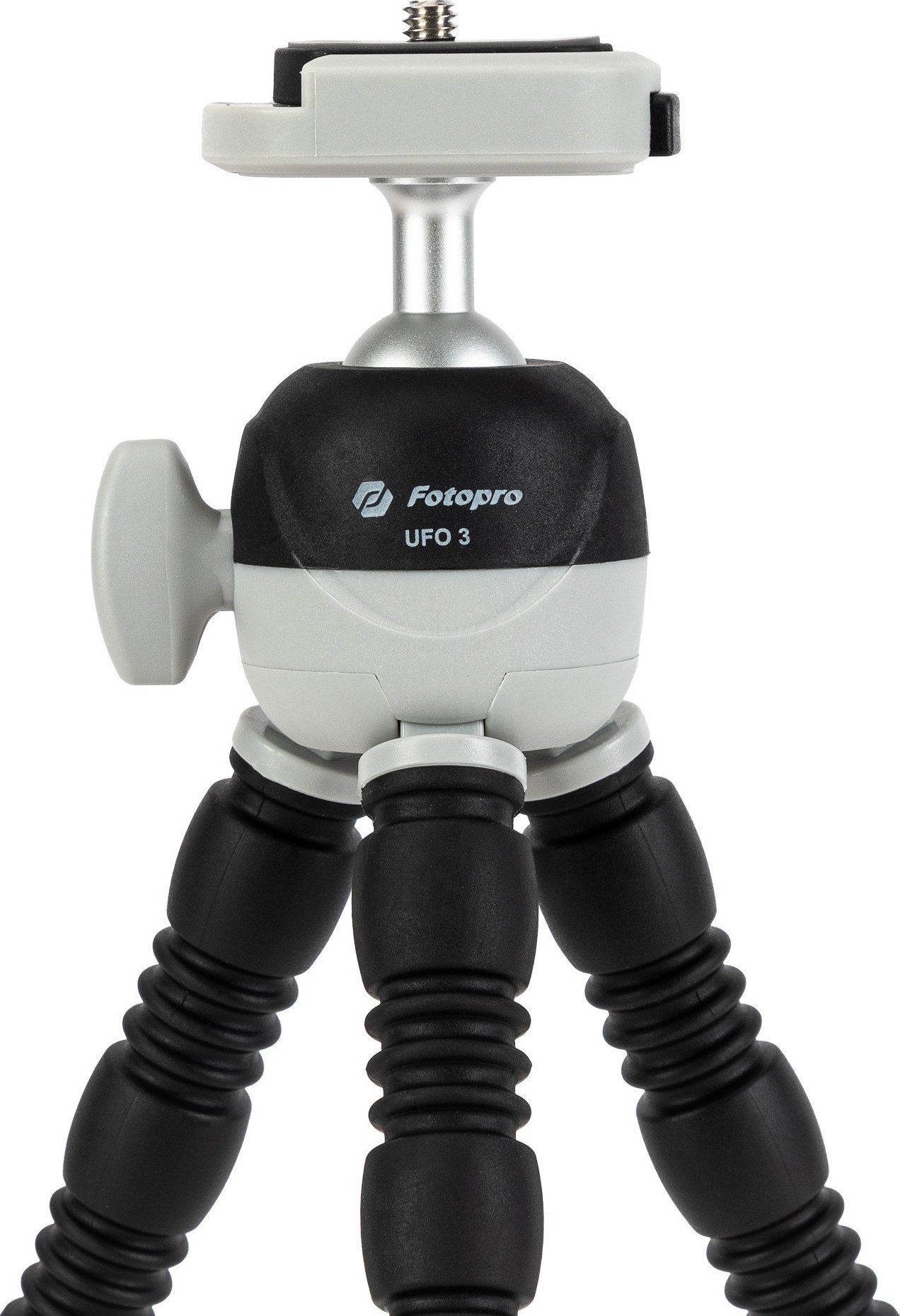 Tripod fleksibil Fotopro UFO3, për telefon dhe kamera, kokë 360°, i zi