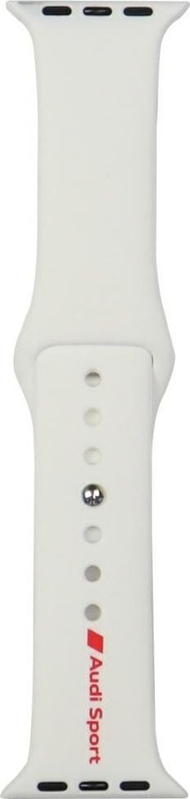 Ремче за часовник Audi Sport силикон, за часовник на јаболко 40 41 42mm, црвено лого, бело