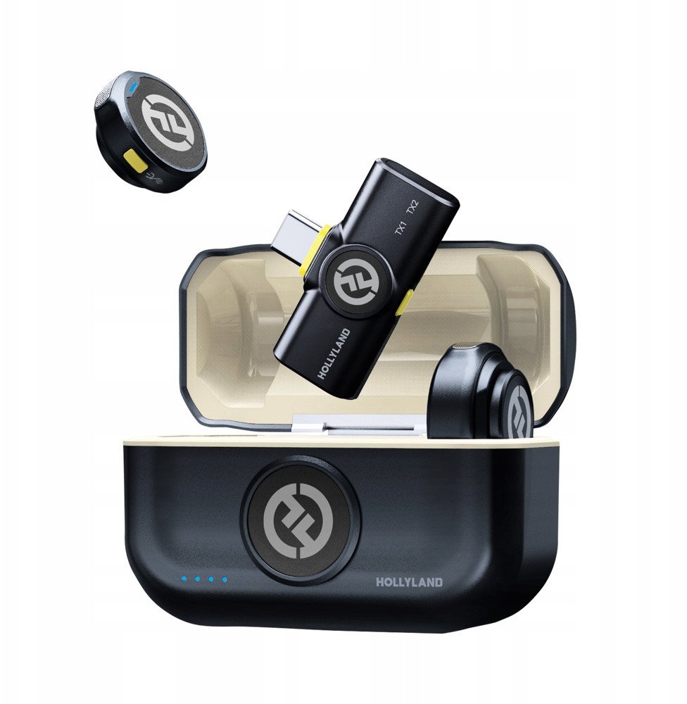 Mikrofon pa tela Hollyland LARK M2 Duo, USB C, Shine Charcoal