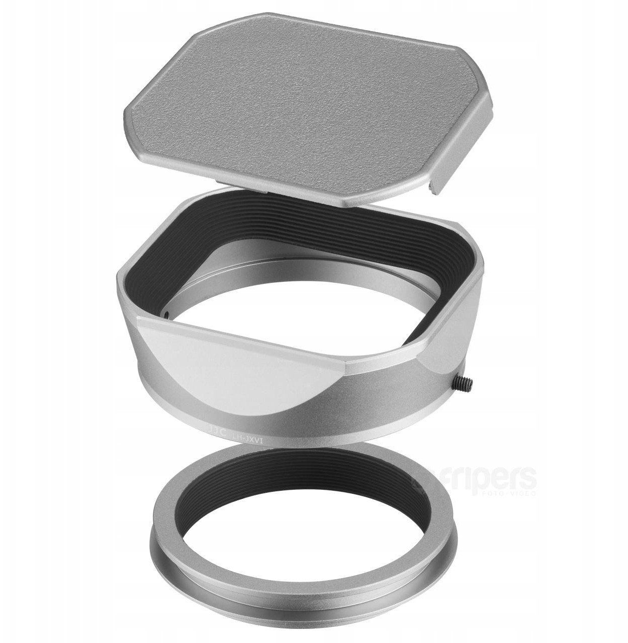 Paraluce Compatto LH-JX10 In Lega Per Fuji X10, X20, X30 | Argento, Staccabile, Con Attacco Filtro 52 Mm - 3
