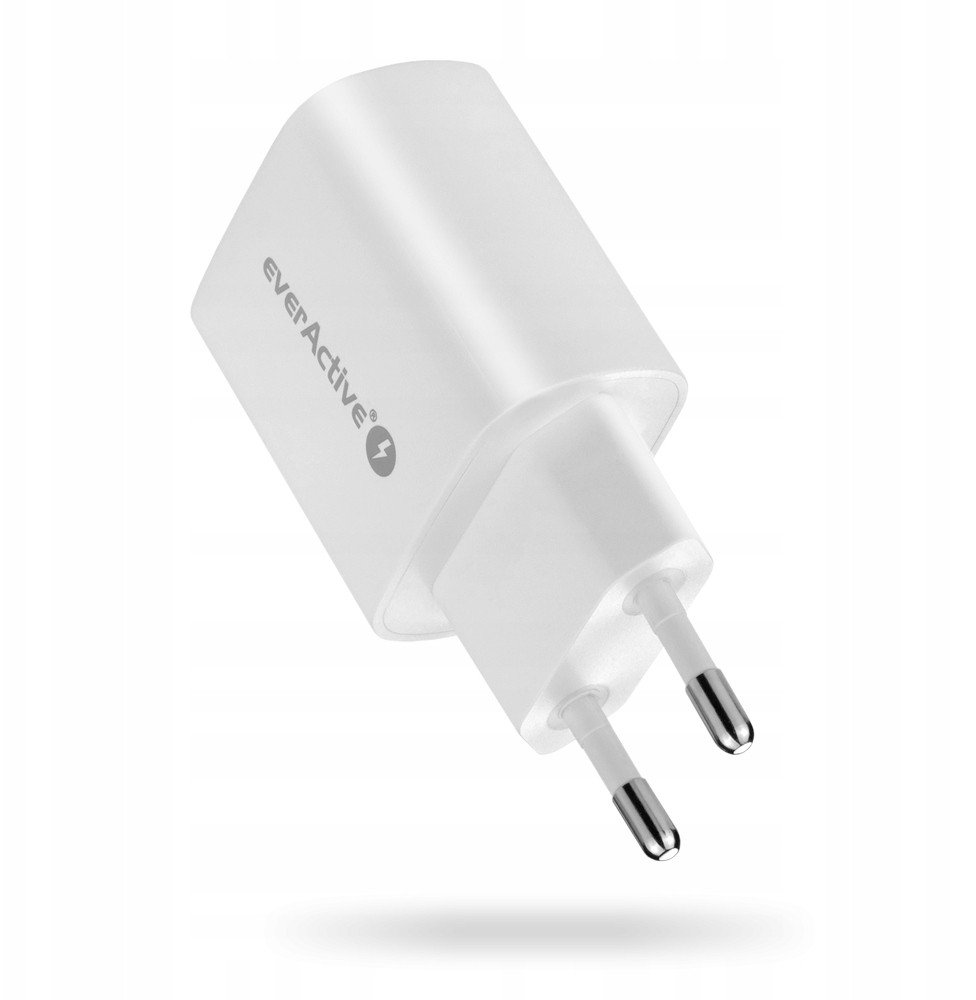 Adapter karikues everActive SC-220, 2x USB, 12W 2.4A, i bardhë