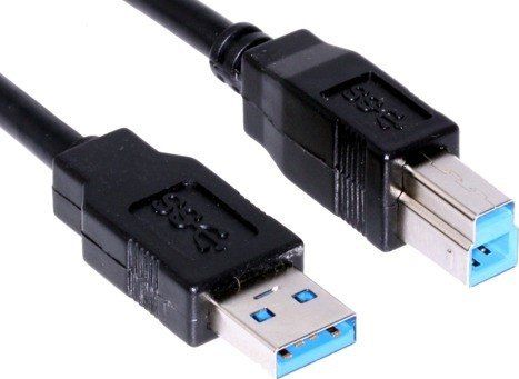 Kabllo USB PremiumCord USB 3.0 A në B, 9 pin, 2m, e zezë