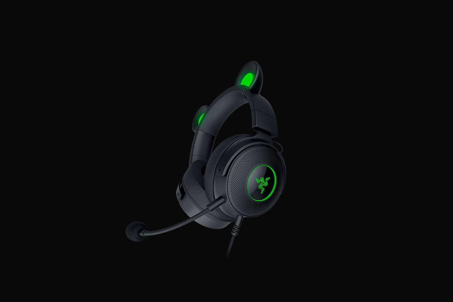 Kufje Razer Kraken V2 Pro Kitty Edition, Wired, të zeza