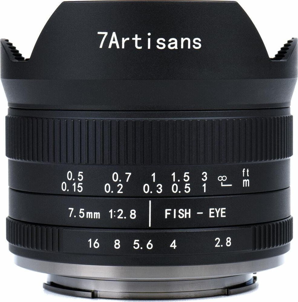 Objektiv fotografic 7Artisans 7.5mm F2.8 II Fisheye, Micro Four Thirds, i zi