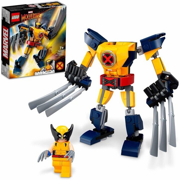 Сет роботски оклопни играчки Wolverine на LEGO Marvel Super Heroes 76202, 141 парче