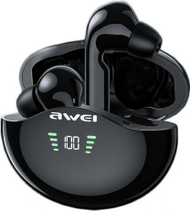 Kufje wireless Awei T12, me kuti karikimi, IPX6, të zeza