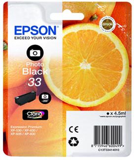 Ngjyrë për printer Epson Singlepack 33 Claria Premium, e zezë