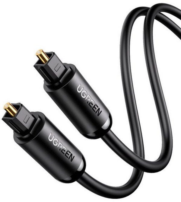 Kabllo audio UGREEN Toslink, optike, 2m, e zezë