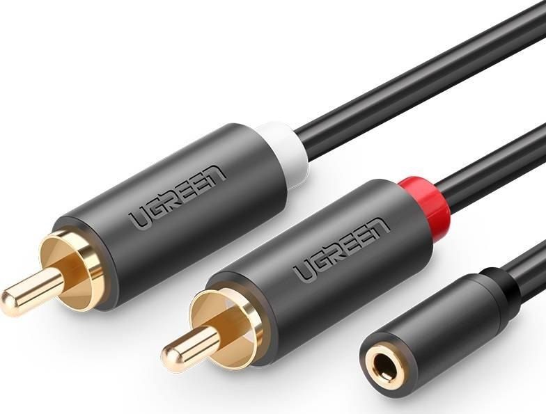 Kabllo Ugreen (UGR541BLK) Jack 3.5mm - RCA (Cinch), 3m, e zezë